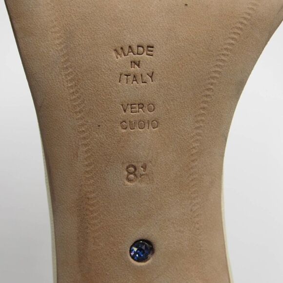 SOMETHING BLEU CATHERIN METALLIC PUMP IN GOLD SZ 8 1/2 - Picture 8 of 9